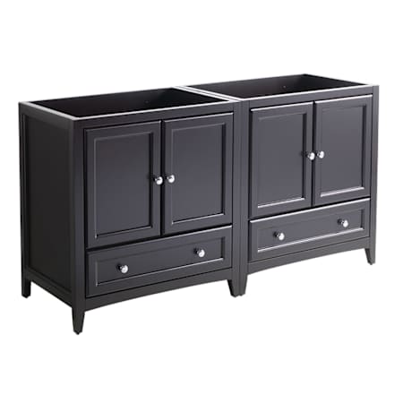 Fresca Oxford 60" Double Free Standing Vanity Cabinet - Less Vanity Top Espresso