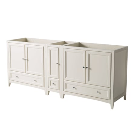 Fresca Oxford 84" Double Free Standing Vanity Cabinet - Less Vanity Top Antique White