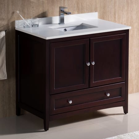 Fresca-FCB2036-U-In Bathroom View Mahogany