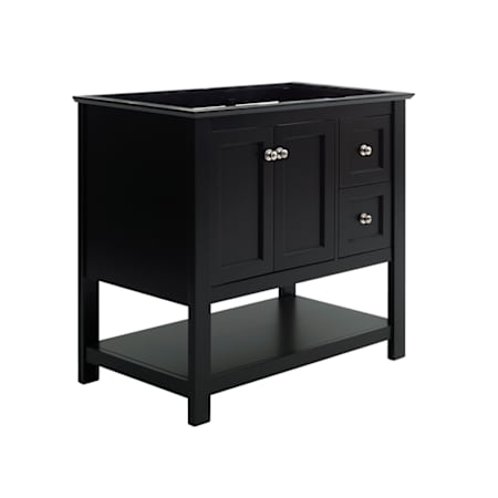 Fresca Manchester 36" Single Free Standing Vanity Cabinet - Less Vanity Top Black