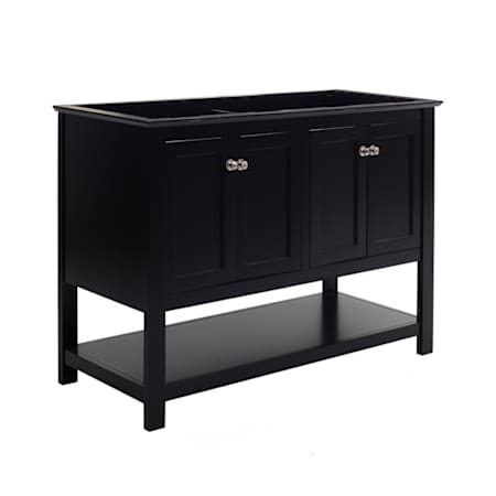 Fresca Manchester 48" Double Free Standing Vanity Cabinet - Less Vanity Top Black