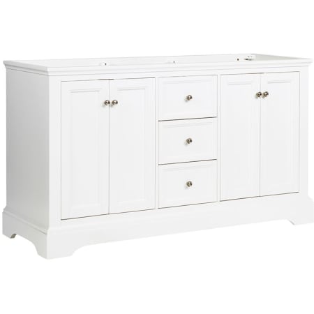 Fresca Windsor 60" Double Free Standing Manufactured Wood Vanity Cabinet Only - Less Vanity Top Matte White
