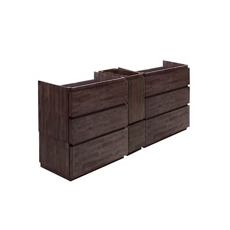 Fresca Formosa 70" Double Free Standing Vanity Cabinet - Less Vanity Top Acacia Wood