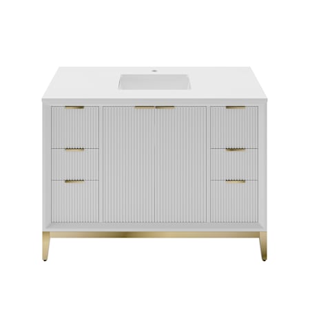 Fresca Wellington 48" Free Standing Single Basin Vanity Set with Cabinet and Quartz Vanity Top White