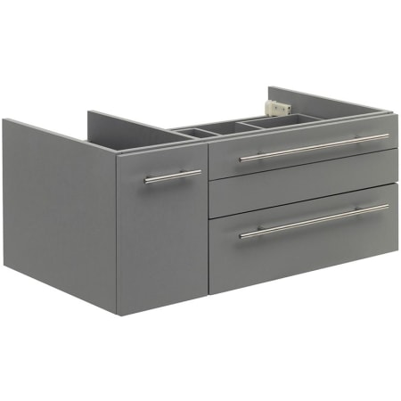 Fresca Lucera 36" Single Wall Mounted Vanity Cabinet Only - Less Vanity Top Gray