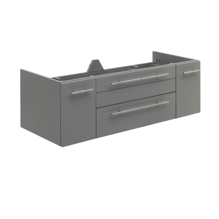 Fresca Lucera 48" Double Wall Mounted Vanity Cabinet Only - Less Vanity Top Gray