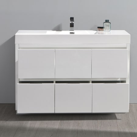 Fresca-FCB8448-I-Application Shot Opened Glossy White