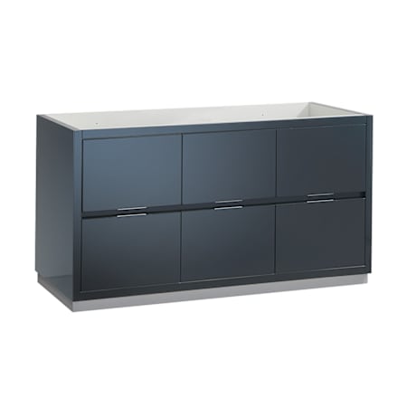 Fresca Valencia 60" Single Free Standing Vanity Cabinet - Less Vanity Top Dark Slate Gray