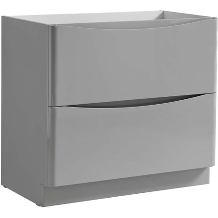 Fresca Tuscany 36" Single Free Standing Vanity Cabinet - Less Vanity Top Glossy Gray