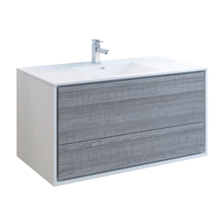 Fresca Catania 48" Wall Mounted Single Basin Vanity Set with MDF Cabinet and Acrylic Vanity Top Ash Gray