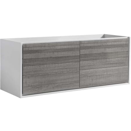Fresca Catania 60" Single Wall Mounted Manufactured Wood Vanity Cabinet Only - Less Vanity Top Glossy Ash Gray