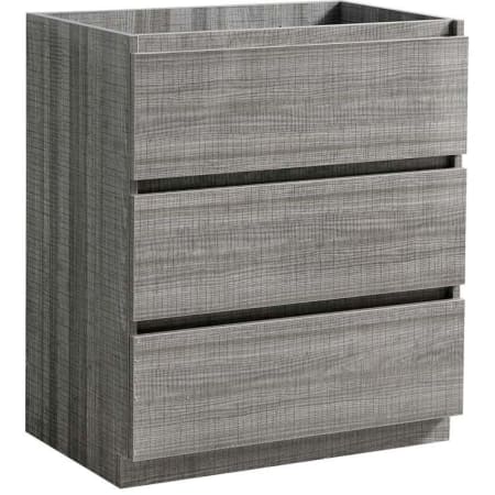 Fresca Lazzaro 30" Single Free Standing Manufactured Wood Vanity Cabinet Only - Less Vanity Top Glossy Ash Gray