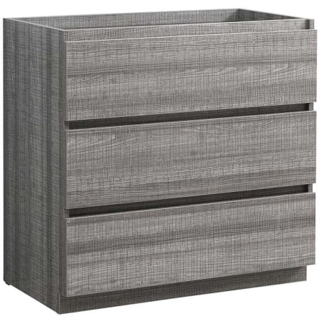 Fresca Lazzaro 36" Single Free Standing Manufactured Wood Vanity Cabinet Only - Less Vanity Top Glossy Ash Gray