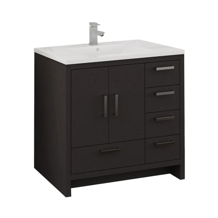 Fresca Imperia 36" Free Standing Single Basin Vanity Set with Cabinet and Acrylic Vanity Top Dark Gray Oak