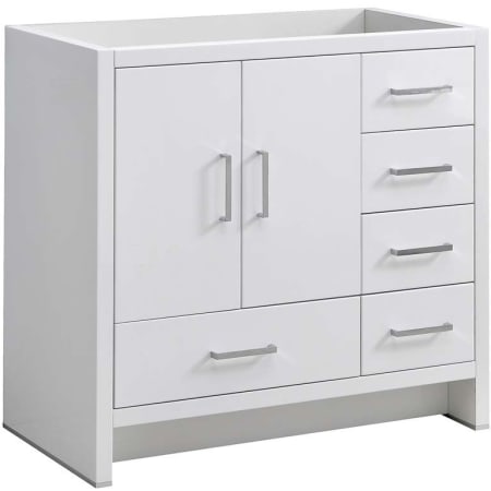 Fresca Imperia 36" Single Free Standing Manufactured Wood Vanity Cabinet Only - Less Vanity Top Glossy White