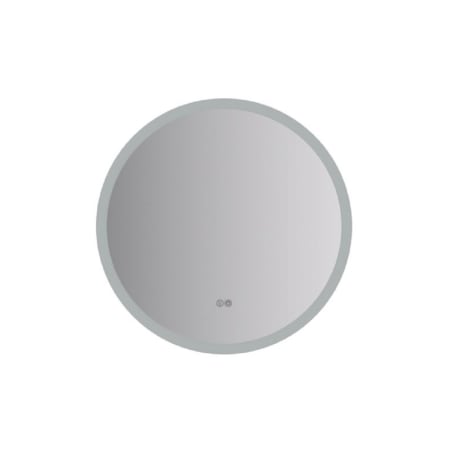 Fresca Angelo 24" Diameter Modern Circular Aluminum Frameless Bathroom Wall Mirror with LED Lighting Silver