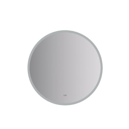 Fresca Angelo 36" Diameter Modern Circular Aluminum Frameless Bathroom Wall Mirror with LED Lighting Silver