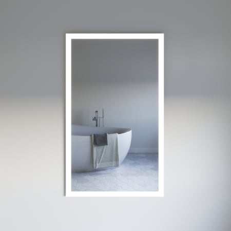 Fresca Angelo 36" W x 59" H Modern Rectangular Aluminum Frameless Bathroom Wall Mirror with LED Lighting Silver