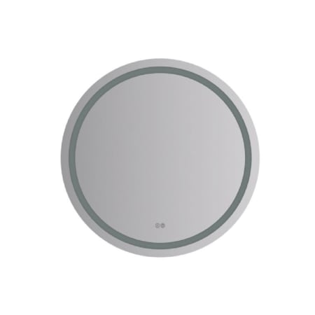 Fresca Santo 30" Diameter Modern Circular Aluminum Frameless Bathroom Wall Mirror with LED Lighting Silver