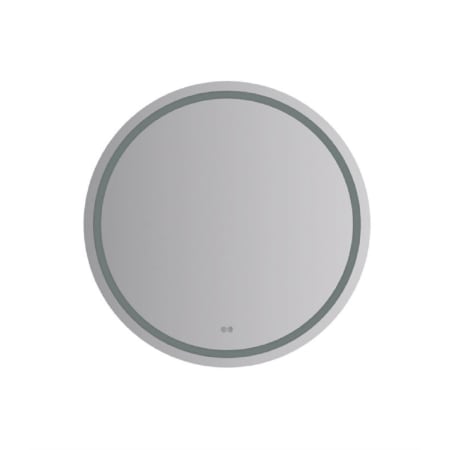 Fresca Santo 36" Diameter Modern Circular Aluminum Frameless Bathroom Wall Mirror with LED Lighting Silver