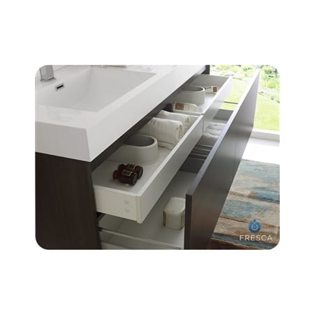 Fresca-FVN8042-Grey Oak Alternate View Drawer Open