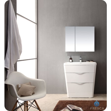 Fresca-FVN8532-Front Shot in Glossy White
