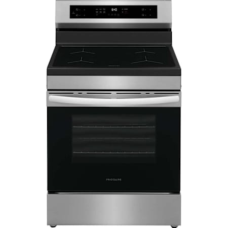 Frigidaire 30 Inch Wide 5.3 Cu. Ft. Free Standing Induction Range with Power Boost and Steam Clean Stainless Steel