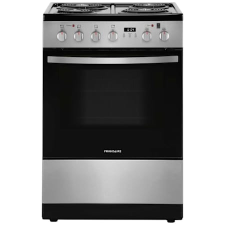 Frigidaire 24 Inch Wide 1.9 Cu. Ft. Free Standing Electric Range with Storage Drawer Stainless Steel