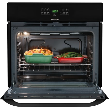 Black Open Single Oven