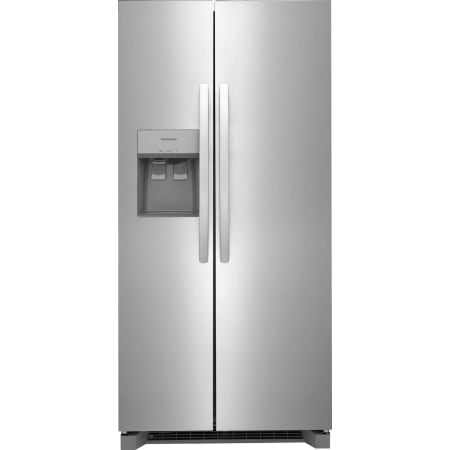 Frigidaire 34 Inch Wide 22.3 Cu. Ft. Energy Star Certified Side By Side Refrigerator with Crisper Bins and EvenTemp Cooling System Stainless Steel