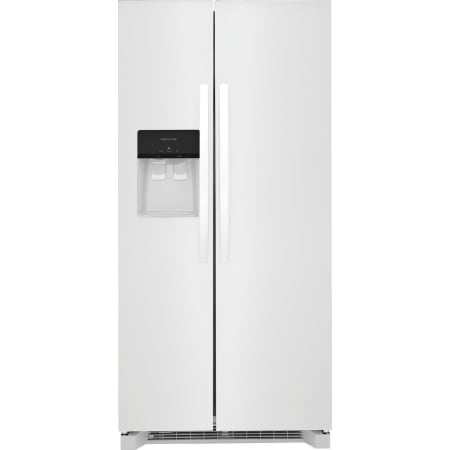 Frigidaire 34 Inch Wide 22.3 Cu. Ft. Energy Star Certified Side By Side Refrigerator with Crisper Bins and EvenTemp Cooling System White