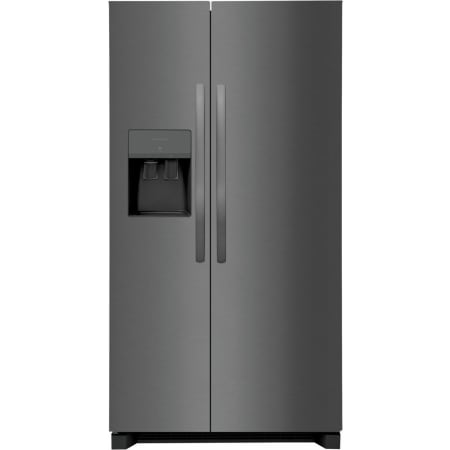 Frigidaire 36 Inch Wide 25.6 Cu. Ft. Energy Star Certified Side By Side Refrigerator with EvenTemp Cooling System and PurePour Water Filter Black Stainless Steel