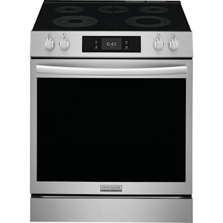 Frigidaire Gallery 30 Inch Wide 6.2 Cu. Ft. Free Standing Electric Range with Store-More™ Storage Drawer and EvenTemp™ Cooktop Element Stainless Steel