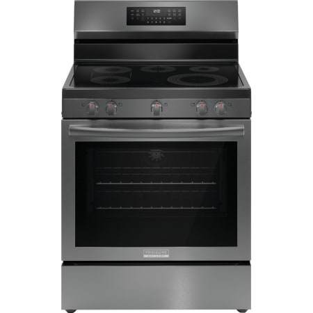 Frigidaire Gallery 30 Inch Wide 5.3 Cu. Ft. Free Standing Electric Range with Broil Element and Slow Cook Black Stainless Steel