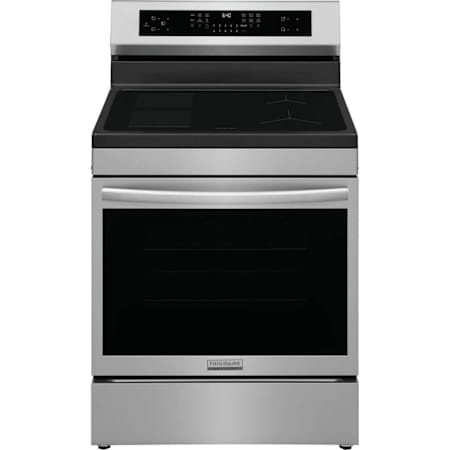 Frigidaire Gallery 30 Inch Wide 5.3 Cu. Ft. Free Standing Induction Range with Total Convection System and Store-More™ Storage Drawer Stainless Steel