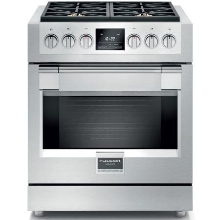 Fulgor Milano 600 Series 30 Inch Wide 4.4 Cu. Ft. Free Standing Dual Fuel Range with Dual Crescendo Burners and Meat Probe Stainless Steel