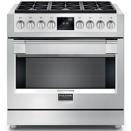 Fulgor Milano 600 Series 36 Inch Wide 5.7 Cu. Ft. Free Standing Dual Fuel Range with Dual Crescendo Burners and Meat Probe Stainless Steel