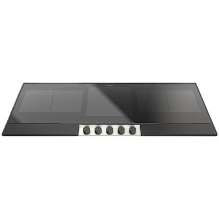 Fulgor Milano Enova Series 48 Inch Wide 5 Burner Induction Cooktop with Interchangeable Control Panel Insert Black Anodized