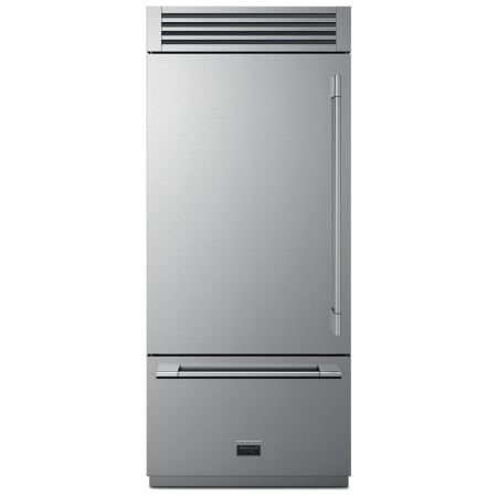 Fulgor Milano 700 Series 36 Inch Wide 18.5 Cu. Ft. Energy Star Certified Bottom Freezer Refrigerator with Cool Zone and LED Lighting - Left Hinge Stainless Steel