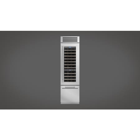 Fulgor Milano 24 Inch Wide 54 Bottle Capacity Free Standing Right-Hinge Wine Cooler with Anti-Vibration Technology Stainless Steel