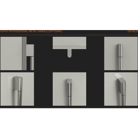 Fulgor Milano Column Handle Kit for Sofia 600 Series Panel Ready Refrigerator Stainless Steel