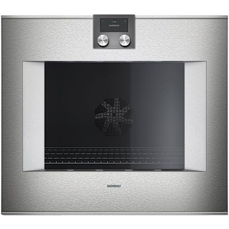 Finish: Gaggenau 400 Series 30 Inch Wide 9 Cu. Ft. Electric Single Oven with Safety Shut Off and Child Lock Stainless Steel