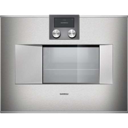 Finish: Gaggenau 400 Series 23 Inch Wide 1.7 Cu. Ft. Single Electric Oven Stainless Steel / Left Hinge