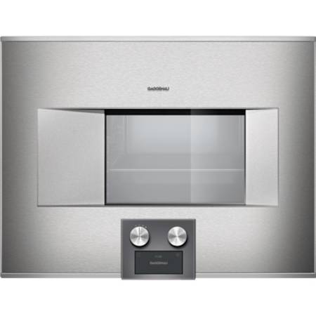 Finish: Gaggenau 400 Series 23 Inch Wide 1.7 Cu. Ft. Single Electric Oven Stainless Steel / Right Hinge