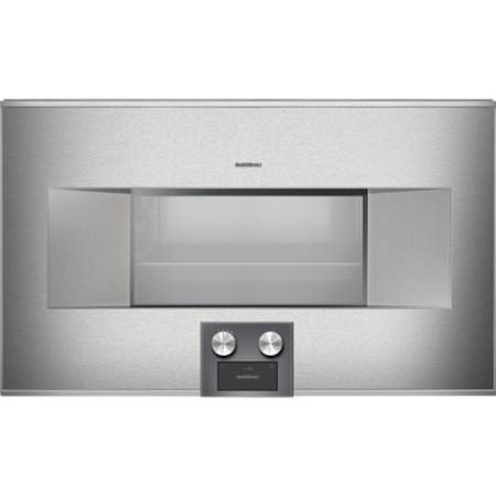Finish: Gaggenau 400 Series 30 Inch Wide 1.7 Cu. Ft. Single Electric Oven Stainless Steel / Right Hinge