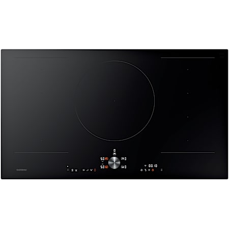 Finish: Gaggenau 200 Series 36 Inch Wide 5 Burner Electric Cooktop with Stopwatch and Keep Warm Function Black