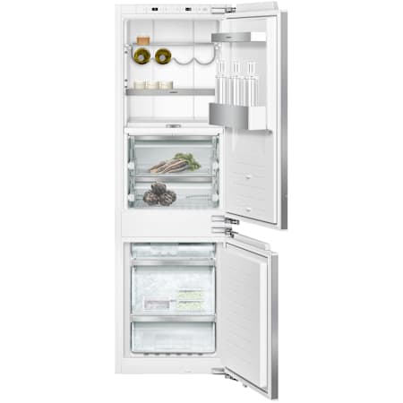Finish: Gaggenau 200 Series 22 Inch Wide 8.3 Cu. Ft. Energy Star Certified Bottom Freezer Refrigerator with Fast Cooling and Soft Close Stainless Steel