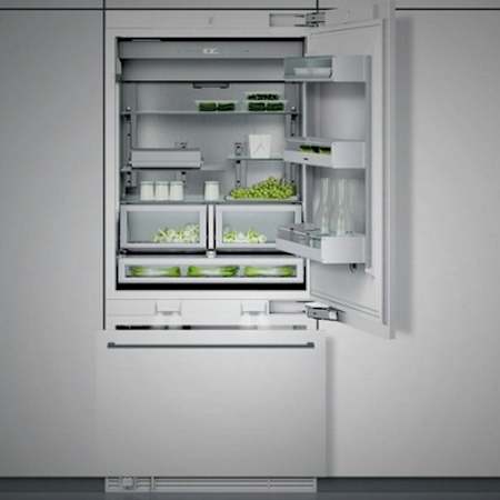 Finish: Gaggenau 400 Series 36 Inch Wide 19.8 Cu. Ft. Energy Star Rated Bottom Mount Refrigerator Panel Ready