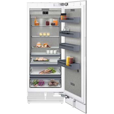 Finish: Gaggenau 400 Series 30 Inch Wide 16.8 Cu. Ft. Energy Star Certified All Fridge Refrigerator with Sabbath Mode and Soft Close Stainless Steel
