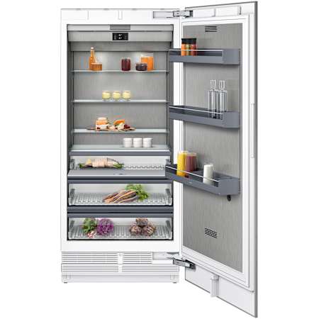 Finish: Gaggenau 400 Series 36 Inch Wide 20.6 Cu. Ft. Energy Star Certified All Fridge Refrigerator with Sabbath Mode and Soft Close Stainless Steel